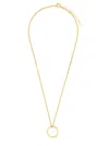 Mm6 Maison Margiela Mm6 By Maison Margiela Minimal Logo Ring Necklace In Gold