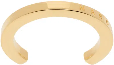Mm6 Maison Margiela Gold Cuff Ring In 950 Yellow Gold Poli