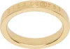 Mm6 Maison Margiela Gold Minimal Logo Ring In 950 Polished Yellow