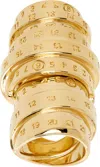 Mm6 Maison Margiela Gold Numeric Ring