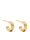 Mm6 Maison Margiela Gold-plated Sterling Silver Engraved Hoop Earrings In Gold