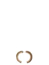 Mm6 Maison Margiela Chain Hoop Earring Textured Finish In Golden