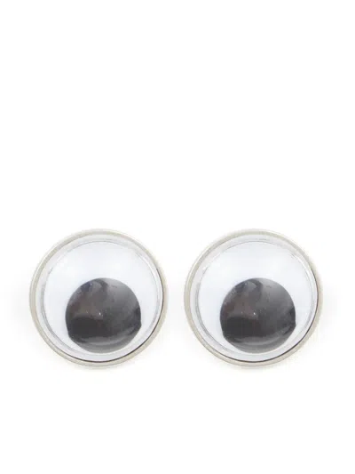 Mm6 Maison Margiela Google Eyes Pin Brooch In White