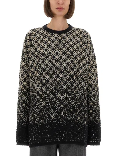 MM6 MAISON MARGIELA GRADIENT DIAMOND PATTERN WOOL PULLOVER