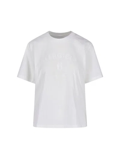 Mm6 Maison Margiela Graphic Oversized Cotton T-shirt In White