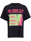 Mm6 Maison Margiela T-shirt Mit Grafischem Print In Schwarz