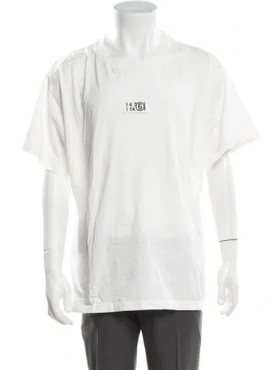Pre-owned Mm6 Maison Margiela Graphic Print Crew Neck T-shirt In Neutral