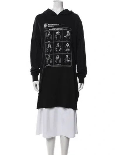 Pre-owned Mm6 Maison Margiela Graphic Print Jacket In Black