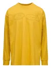 Mm6 Maison Margiela Graphic-print Long-sleeve T-shirt In Yellow