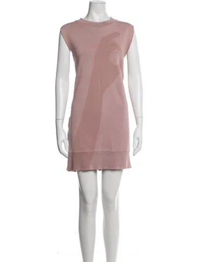Pre-owned Mm6 Maison Margiela Graphic Print Mini Dress In Purple