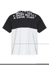 Mm6 Maison Margiela Mm6 By Maison Margiela Bicolor Contrast Print T-shirt With Round Neckline And Short Sleeves