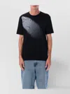 Mm6 Maison Margiela Mm6 By Maison Margiela Gradient Effect Black T-shirt With Subtle Graphic Print In Black