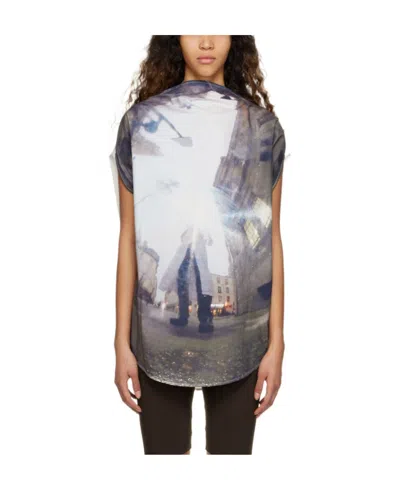 Mm6 Maison Margiela Graphic-print Sleeveless Top In Multicolor