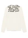 Mm6 Maison Margiela Virgin Wool Blend V-neck Sweater In Neutrals