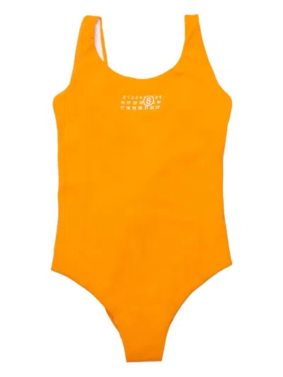 Mm6 Maison Margiela Kids' Graphic-print Swimsuit In Multi