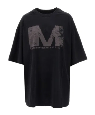 Mm6 Maison Margiela Graphic-print T-shirt In Black