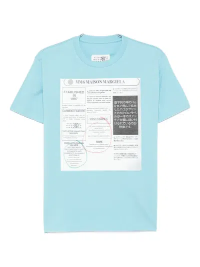 Mm6 Maison Margiela Graphic-print T-shirt In Burgundy