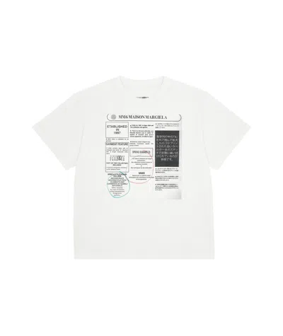 Mm6 Maison Margiela Graphic-print T-shirt In White