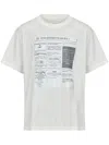 Mm6 Maison Margiela White T-shirt With Journalistic Print In White