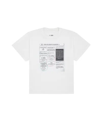Mm6 Maison Margiela Graphic-print T-shirt In White