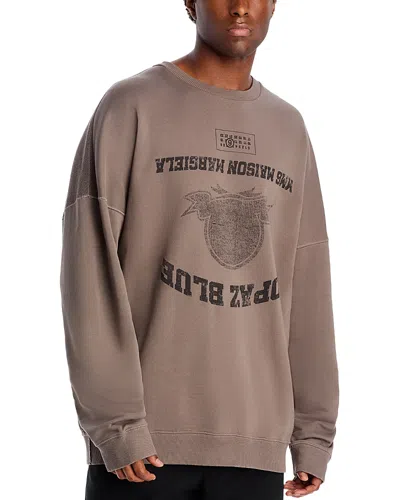 Mm6 Maison Margiela Graphic Sweatshirt In Brown