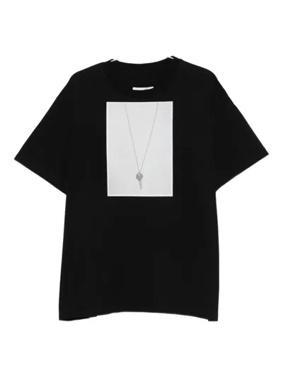 Mm6 Maison Margiela Short-sleesleeved T-shirt In Black