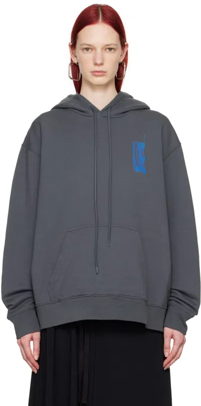 Mm6 Maison Margiela Gray 'allongé' Hoodie In 855 Dark Grey