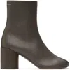 Mm6 Maison Margiela Gray Anatomic Boots In T8031 Bungee Co