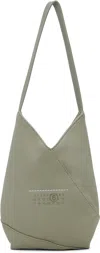 Mm6 Maison Margiela Gray Classic Satin Bag In T8052 Rock Ridge
