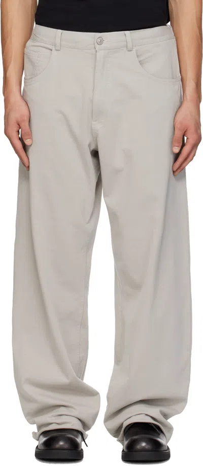 Mm6 Maison Margiela Gray Drawstring Trousers