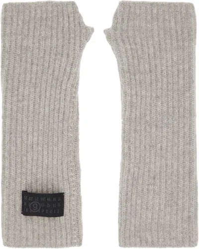 Mm6 Maison Margiela Gray Fisherman Knit Arm Warmers