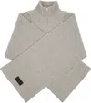 Mm6 Maison Margiela Gray Fisherman Knit Camionneur Scarf In Gray