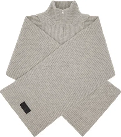 Mm6 Maison Margiela Gray Fisherman Knit Camionneur Scarf