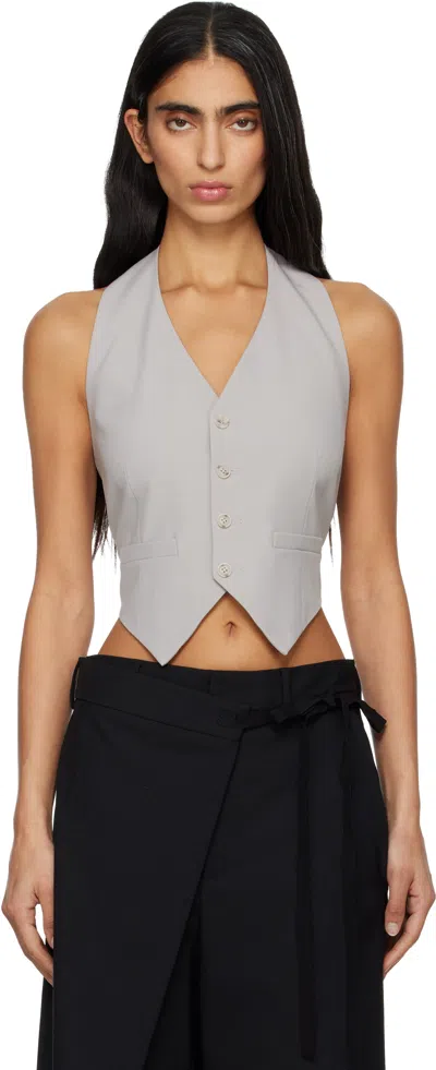 Mm6 Maison Margiela Gray Light Wool Blend Vest