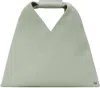 Mm6 Maison Margiela Gray Mini Triangle Tote In T8135 Smoke