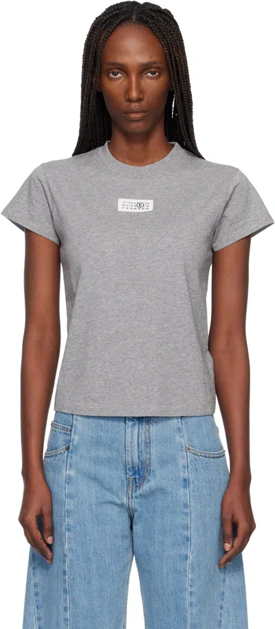Mm6 Maison Margiela Short-sleeved T-shirt In Gray