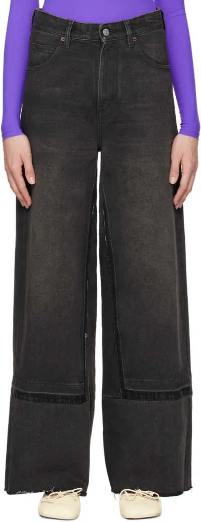 Mm6 Maison Margiela Gray Raw Edge Jeans In 962 Wolf Grey