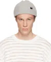 Mm6 Maison Margiela Gray Ribbed Wool Beanie In Gray