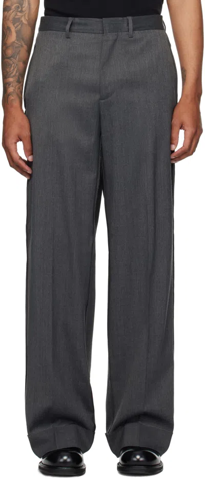 Mm6 Maison Margiela Gray Rolled Cuff Trousers