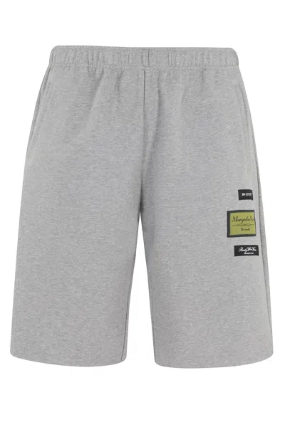 Mm6 Maison Margiela Gray Sporty Drawstring Cotton-blend Shorts