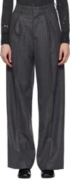 Mm6 Maison Margiela Gray Tailored Wool Trousers