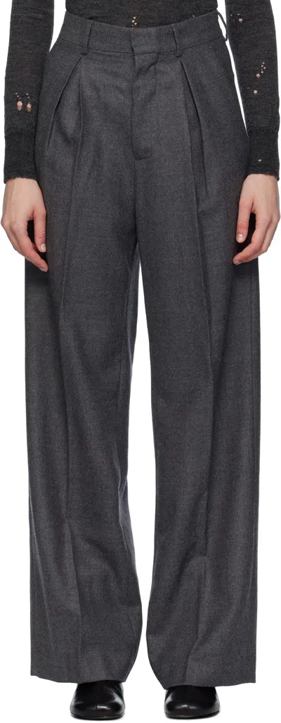 Mm6 Maison Margiela Gray Tailored Wool Trousers