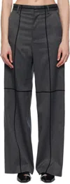 Mm6 Maison Margiela Gray Tailoring Wool Trousers