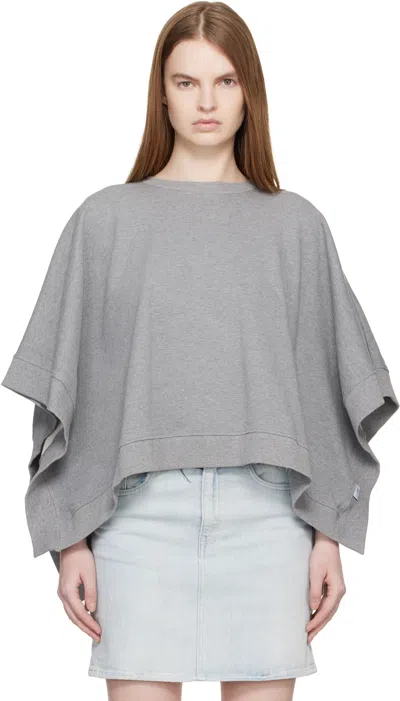 Mm6 Maison Margiela Unbrushed Pullover Sweatshirt In Gray