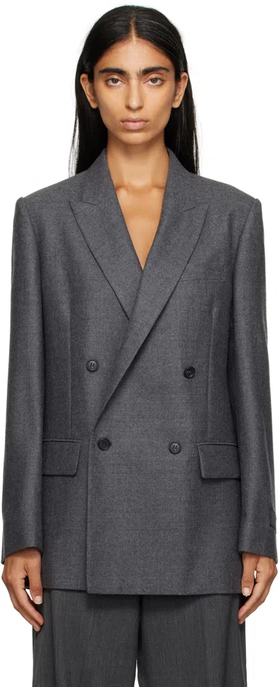 Mm6 Maison Margiela Gray Wool Blazer
