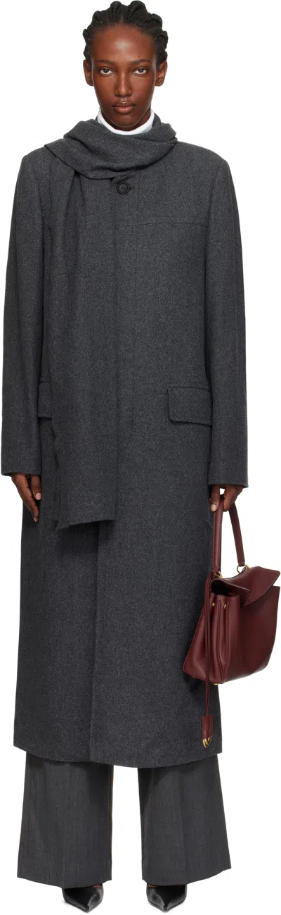 Mm6 Maison Margiela Gray Wool Coat