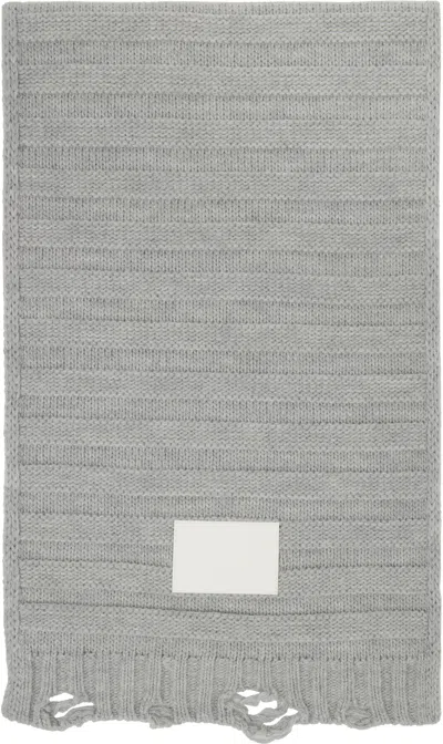 Mm6 Maison Margiela Gray Wool Scarf