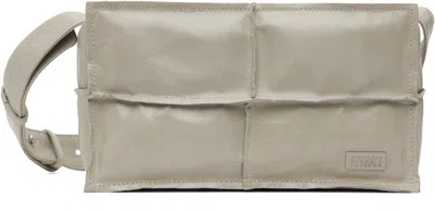 Mm6 Maison Margiela Gray Wrinkled Leather Bag