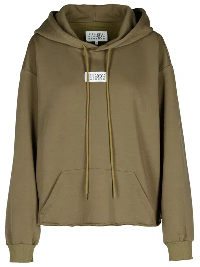 MM6 MAISON MARGIELA MM6 MAISON MARGIELA GREEN COTTON BLEND SWEATSHIRT