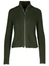 Mm6 Maison Margiela Green Ribbed Sweater In Green